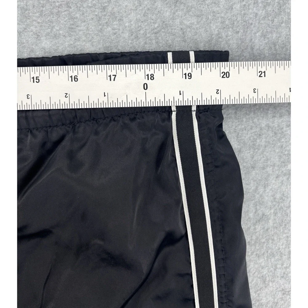 Nike Vintage Black Lined Nylon Running Shorts‎ Men's Large Embroidered Logo